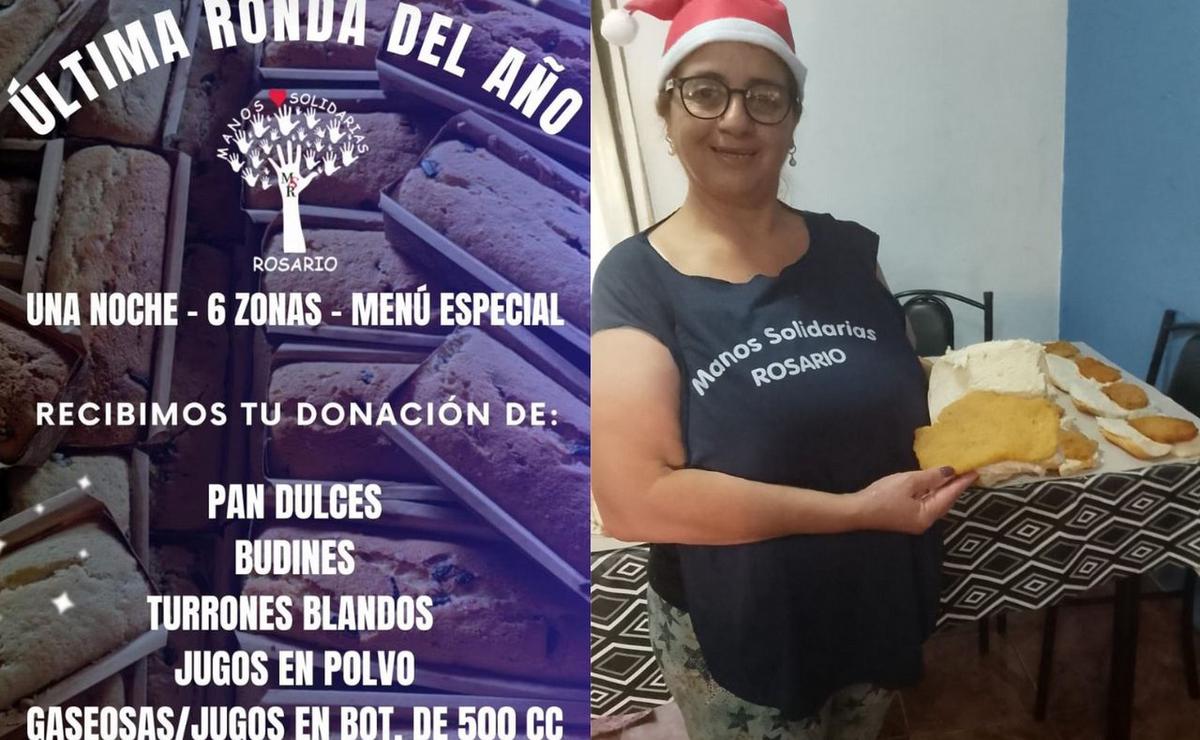 Manos Solidarias Rosario cierra el año con 900 viandas y una última ronda.