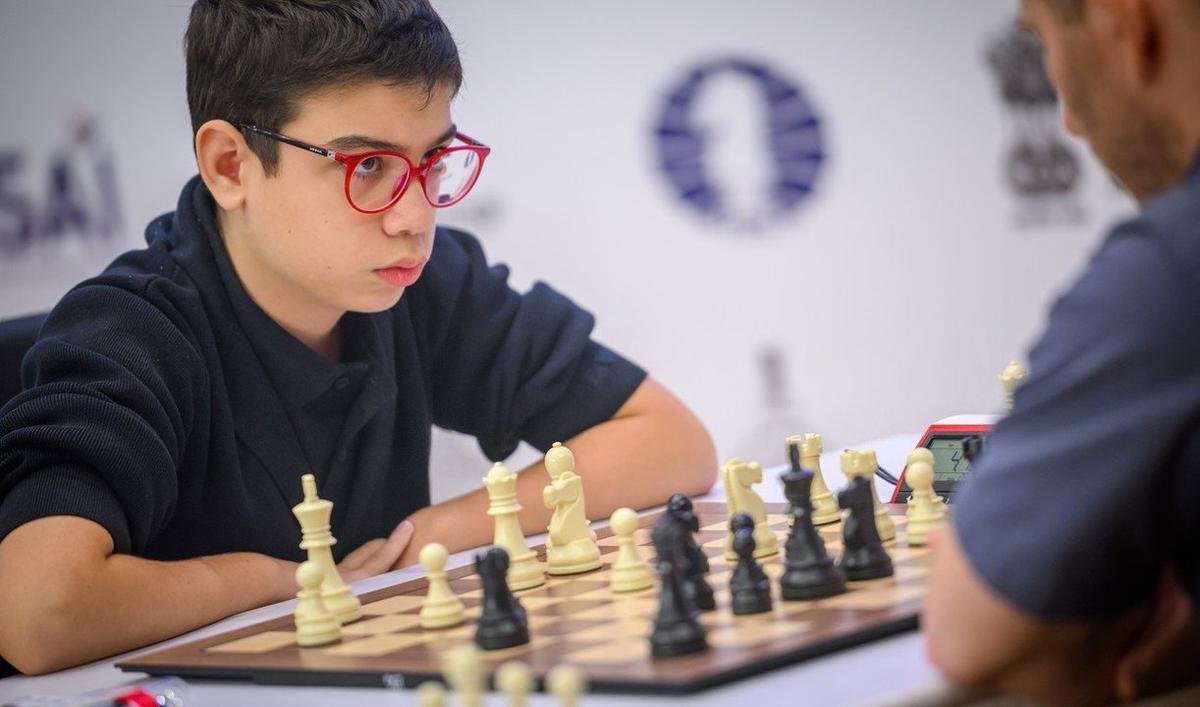 Faustino Oro, Maestro Internacional argentino de Ajedrez con 12 años. (Foto NA: redes)