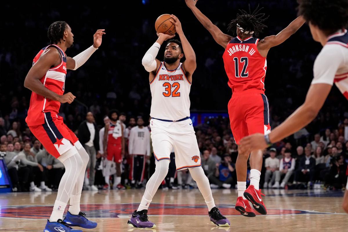 Towns anota 33 puntos y lidera victoria de Knicks 119-102 ante Wizards