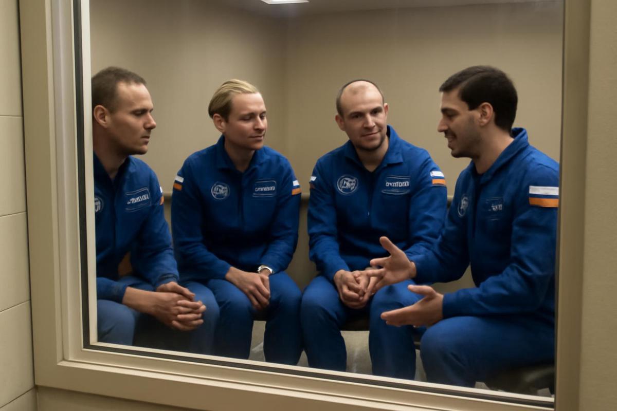 Astronautas Crew-12 en cuarentena