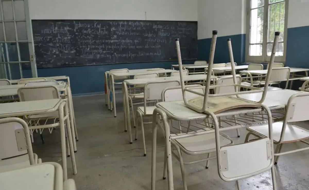 Aulas vacías en la provincia de Santa Fe.