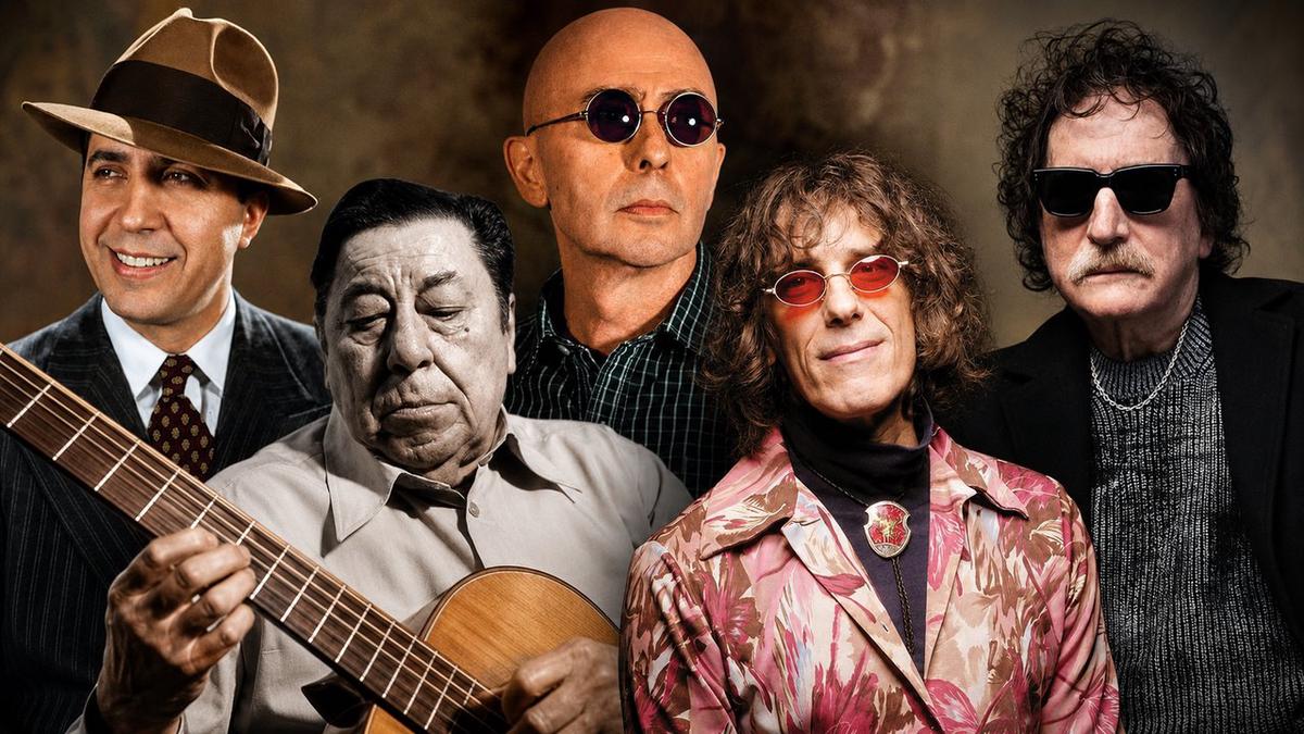 Gardel, Yupanqui, el Indio, Spinetta y Charly, protagonistas de la historia de la música popular en la Argentina.