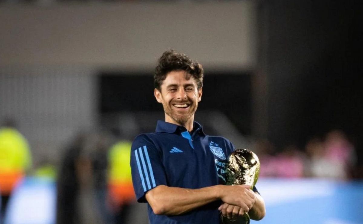 Pablo Aimar, ayudante técnico de Scaloni en la Selección. Foto: archivo.