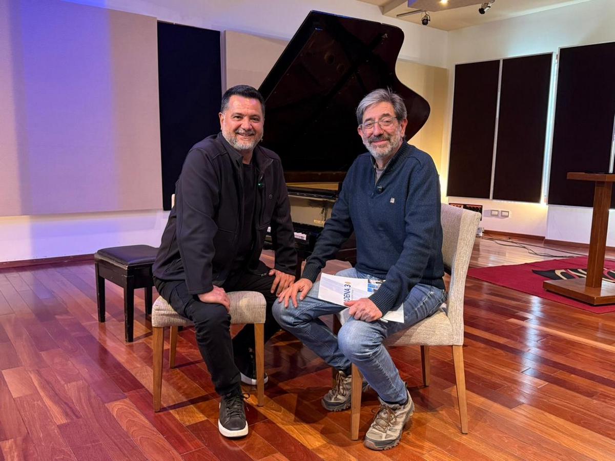 Jorge Rojas y Chema Forte dialogaron en el estudio de grabación del cantante.