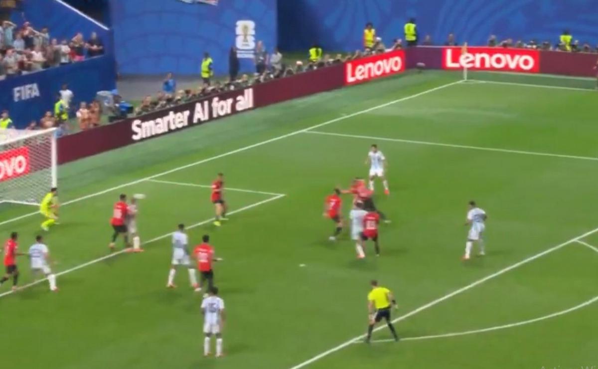 El gol de Messi para el empate argentino. (Captura)