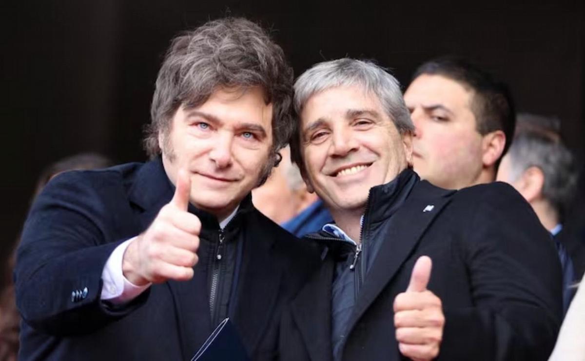 Javier Milei y Luis Caputo.