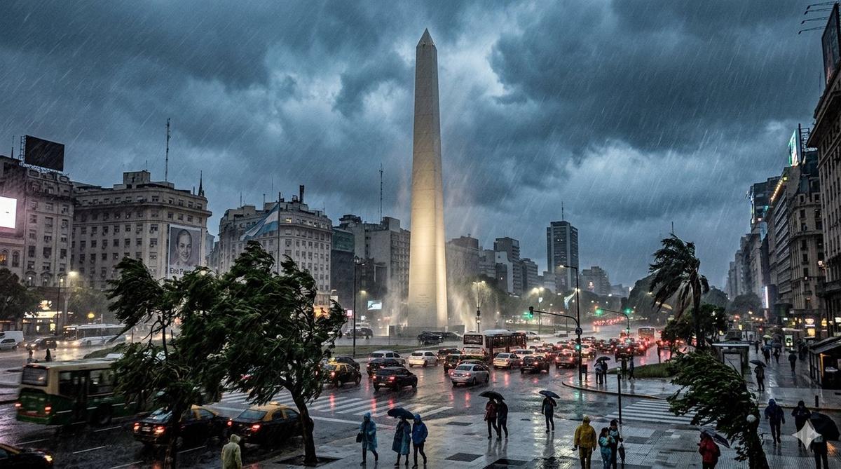 Alerta meteorológica en Buenos Aires: lluvias y fuertes vientos para el lunes