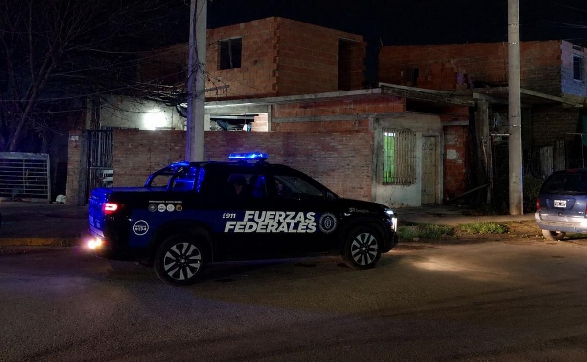 La zona del crimen del policía federal.