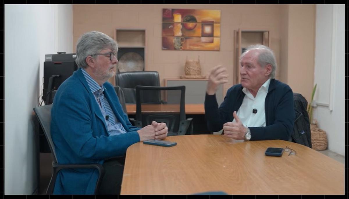 Sergio Suppo y Federico Braun, durante la entrevista en