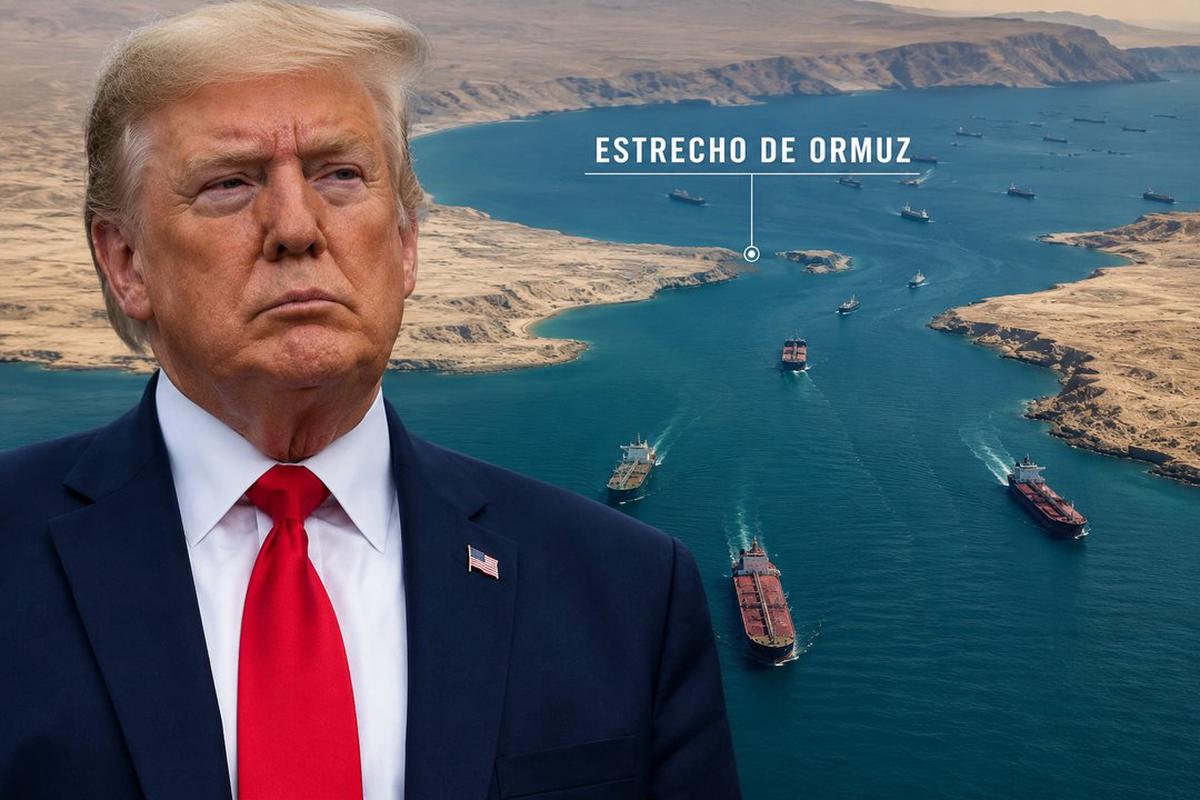 El presidente Estadounidense, Donald Trump, y el objetivo del estratégico estrecho de Ormuz