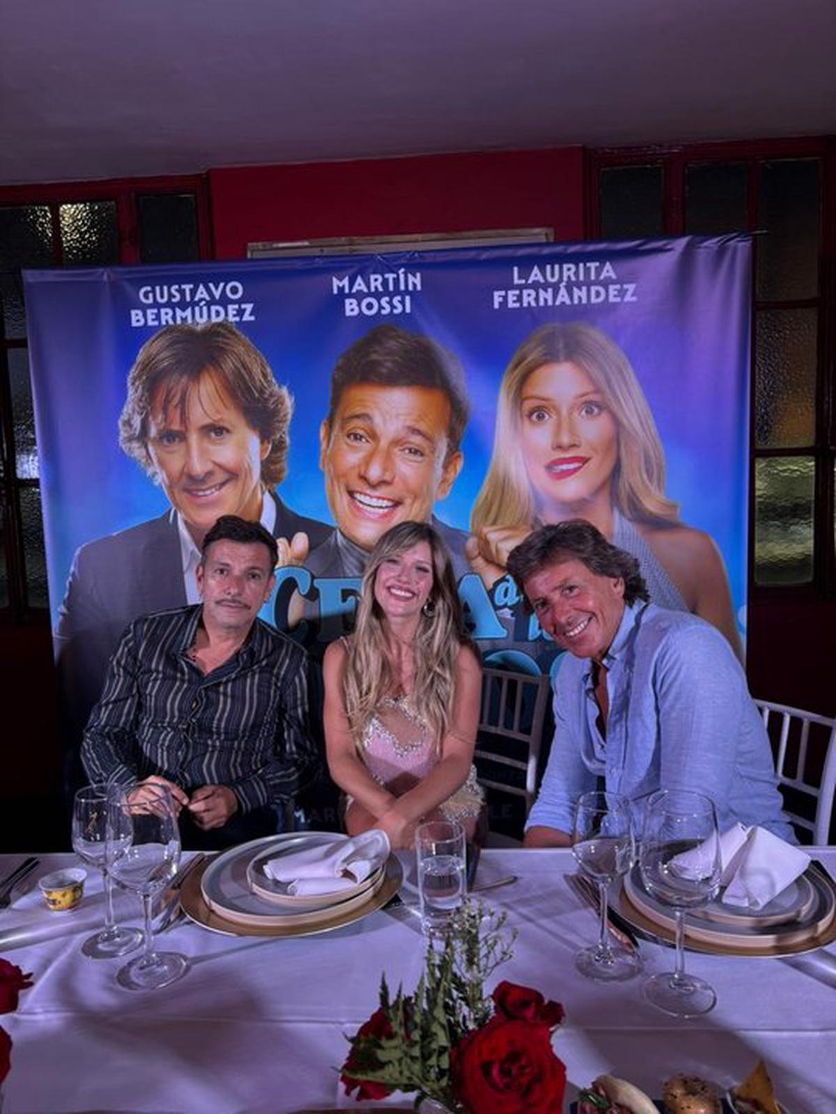 Laura Fernández, Martín Bossi y Gustavo Bermúdez. Foto: Agencia NA.
