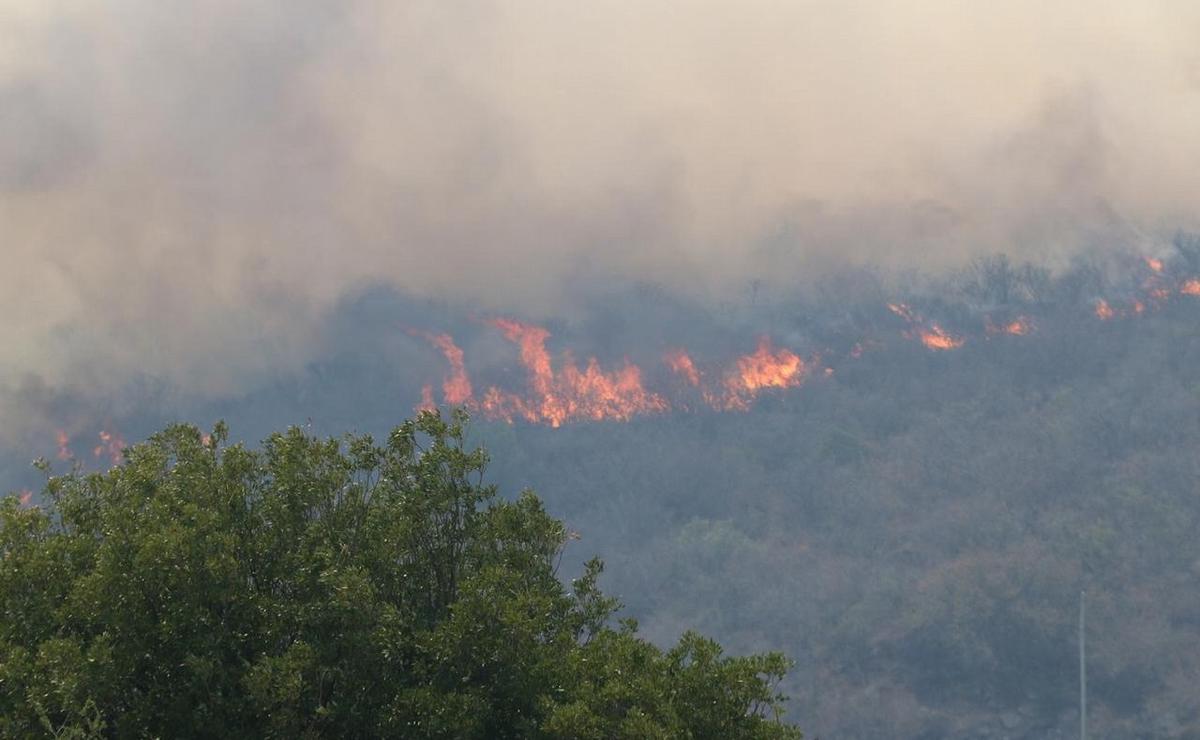 FOTO: Voraz incendio en Los Cocos. (Foto: Daniel Cáceres/Cadena 3)