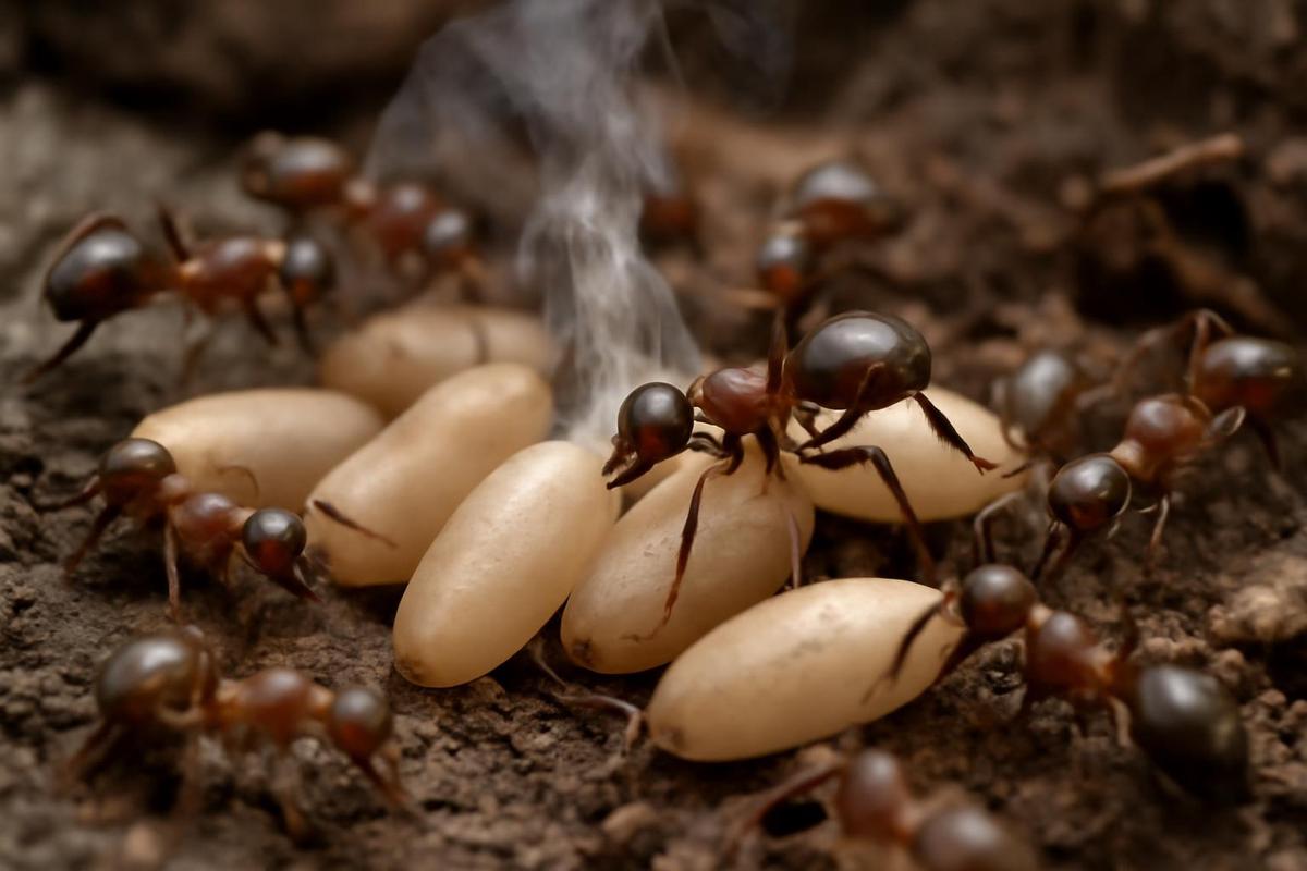 Hormigas enfermas emiten un aroma para salvar a su colonia