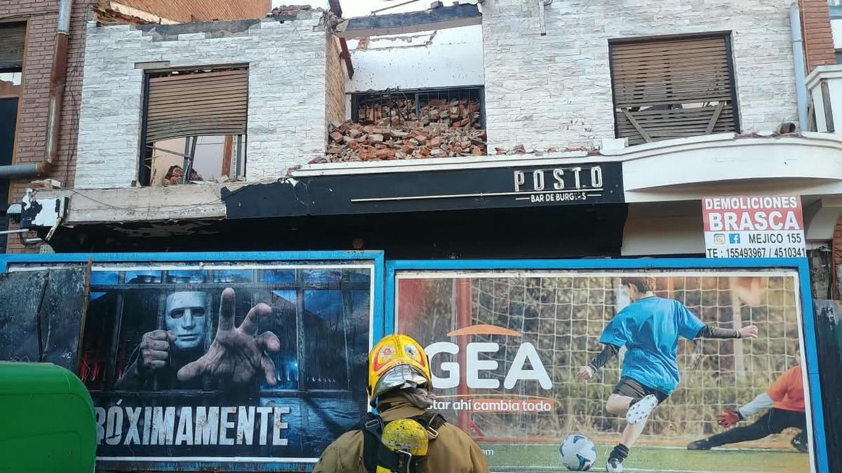 El bar abandonado donde se produjo el incendio.