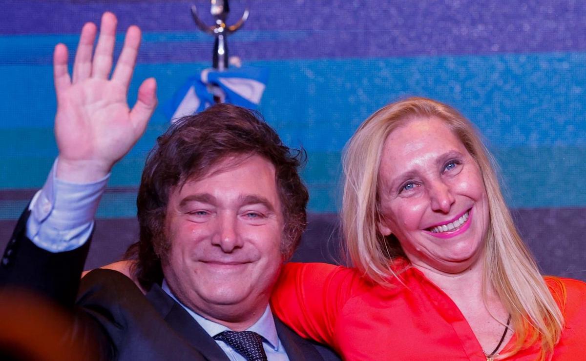 Los hermanos Javier y Karina Milei.