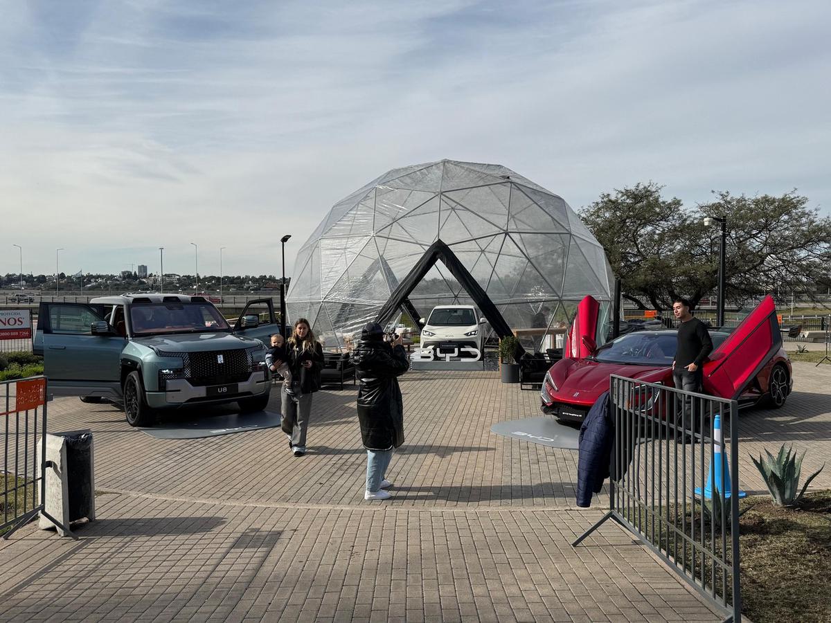 Exhibición de autos eléctricos de BYD en Córdoba. (Daniel Cáceres/Cadena 3)