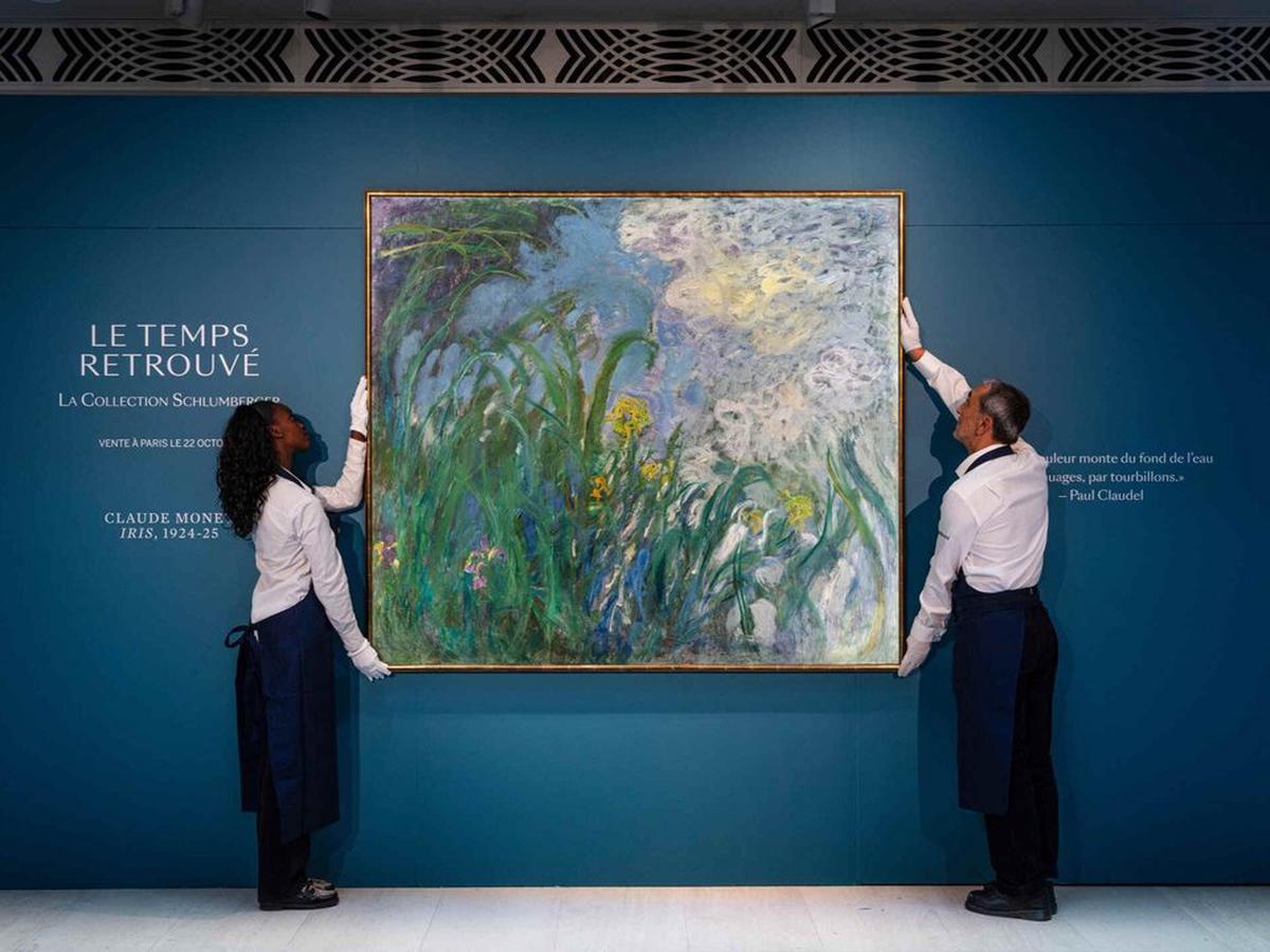 La exhibición de Iris, la obra que Monet realizó entre 1924 y 1925.