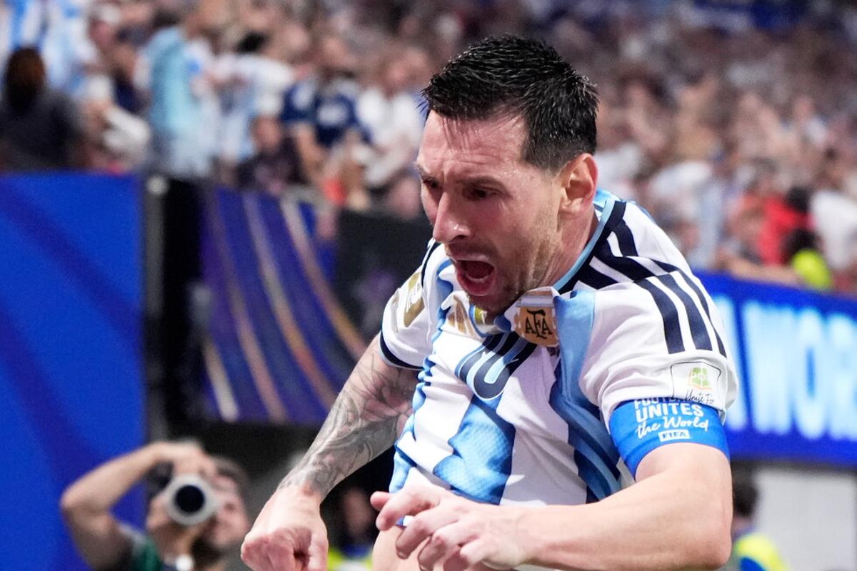 Lionel Messi anotó en el triunfo argentino.