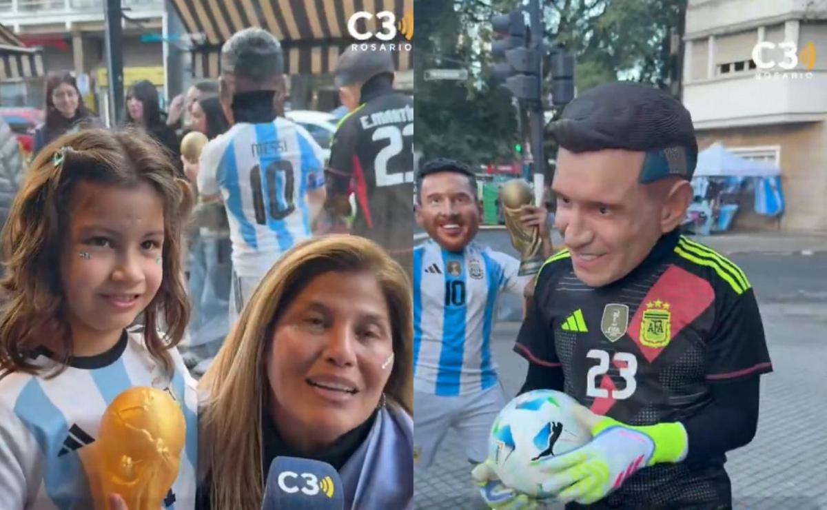 Euforia en Rosario por Messi y la Selección.