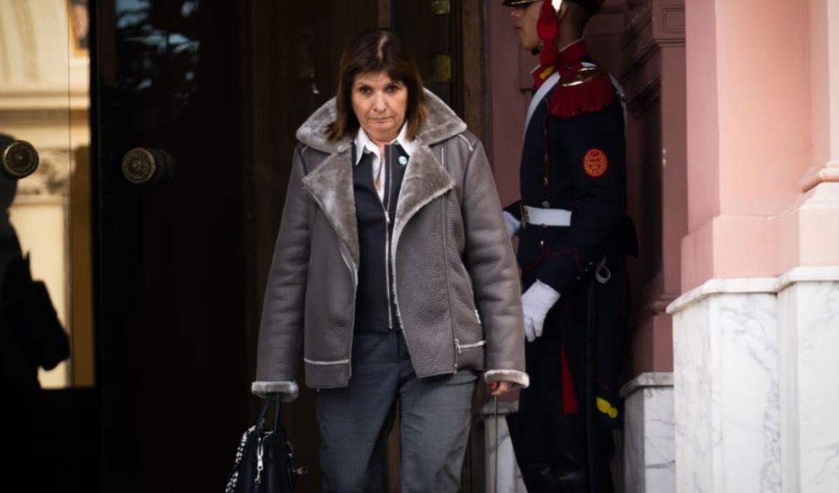 La senadora Patricia Bullrich, en la Casa Rosada.