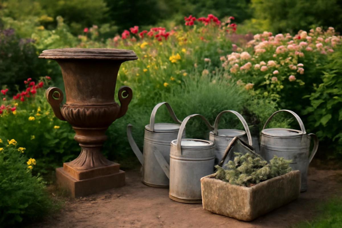 Objetos vintage para embellecer tu jardín
