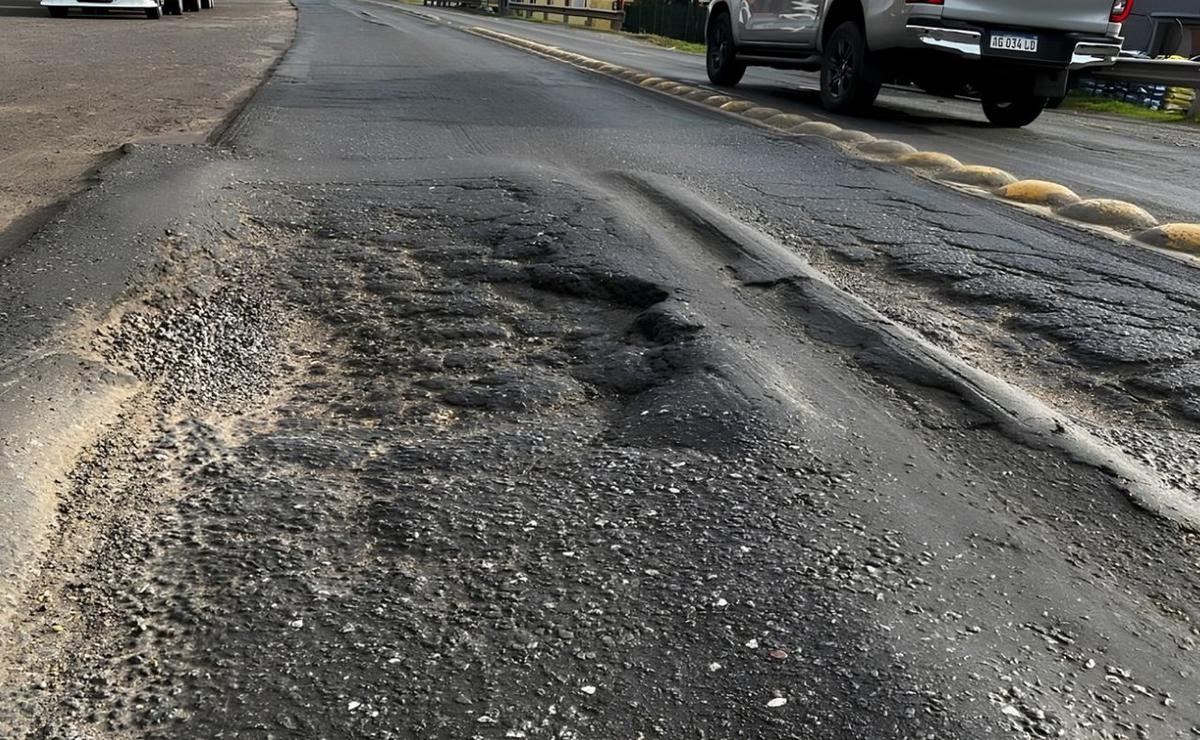 Mal estado de las rutas nacionales en Santa Fe.