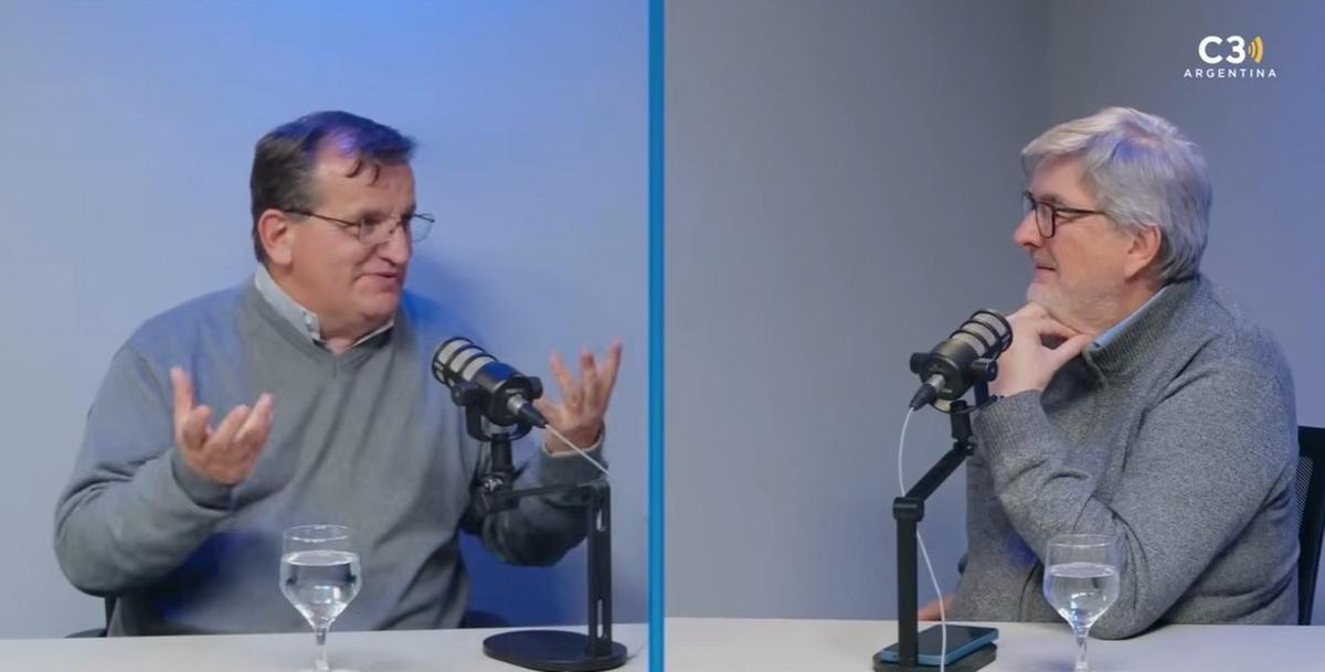 El ingeniero Marcelo García, en la entrevista con el periodista Sergio Suppo.