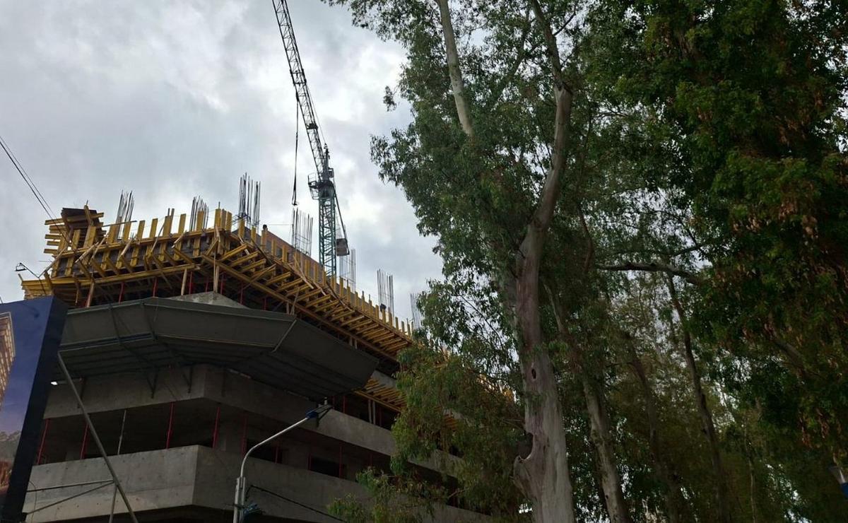 Construcción de edificios en el pleno centro de Neuquén capital.