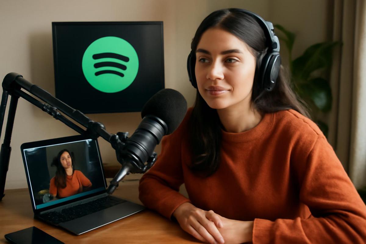 Logo de Spotify en un teléfono