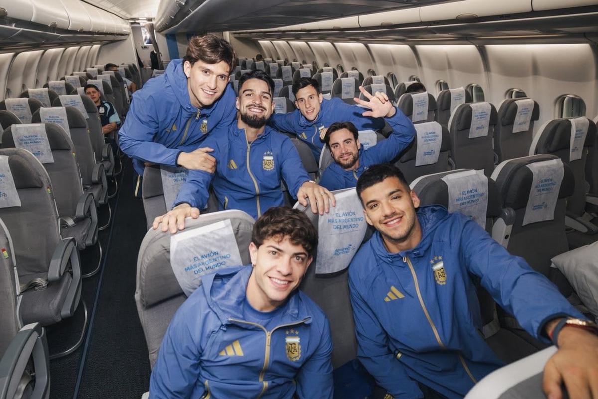 Parte del plantel argentino ya arribó a Kansas (Foto: @Argentina)