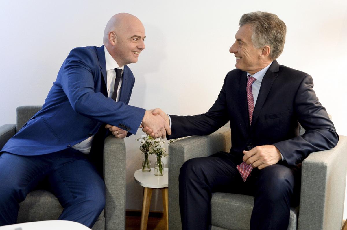 Mauricio Macri y Gianni Infantino.