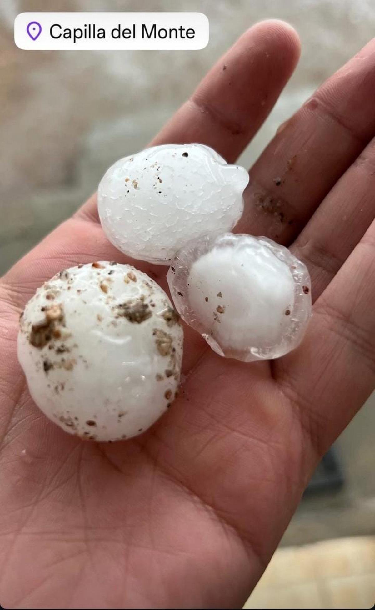 FOTO: Fuerte granizada en Capilla del Monte.