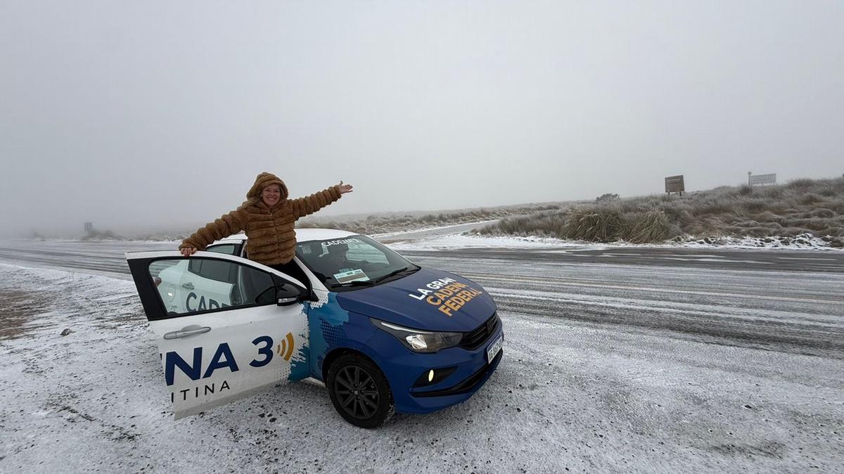 Nevó en el Camino de las Altas Cumbres.