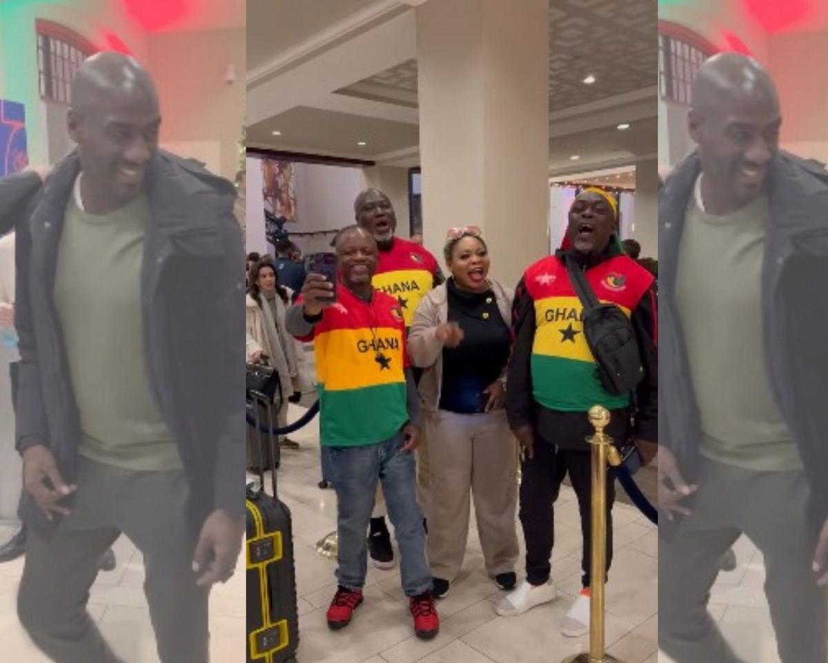 Los hinchas ghaneses recibieron a Otto Addo.