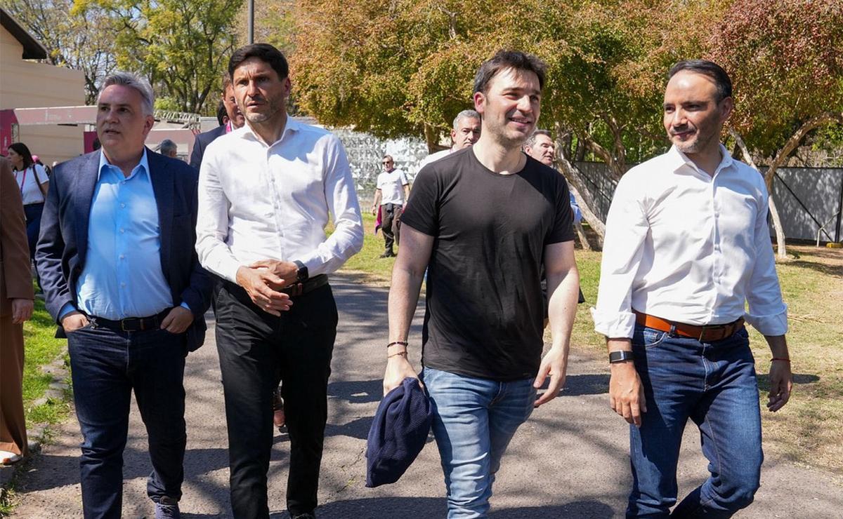 Cuatro gobernadores juntos en Rosario durante los Juegos Suramericanos.
