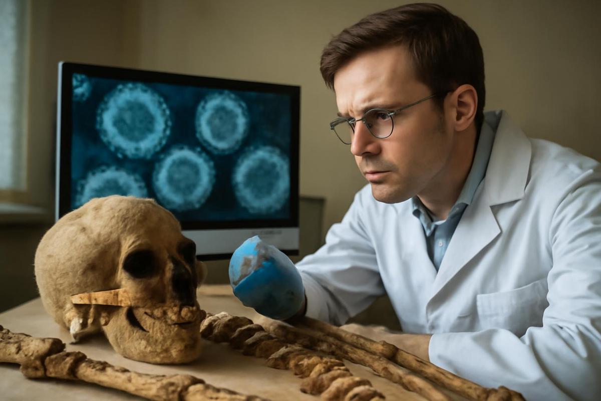 Descubrimiento de virus antiguos en ADN humano