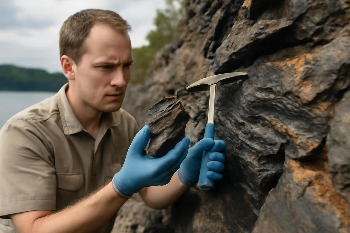 Rocas ricas en piróbitumen de Karelia