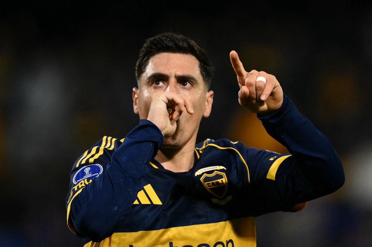 Miguel Merentiel festeja el gol de la victoria del