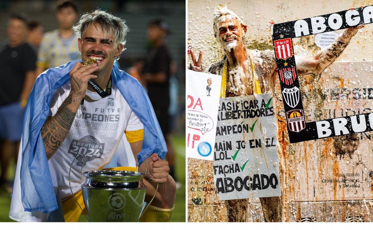 FOTO: Bruera, arquero del Carabobo venezolano y abogado (Foto: @LocoBruera)