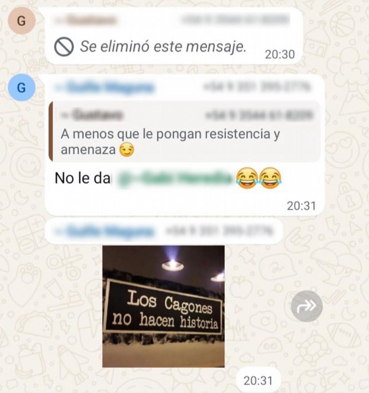 Chats entre polícias.