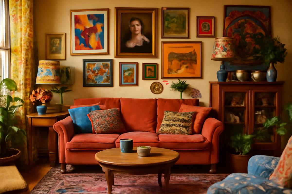 Maximalismo en decoración del hogar