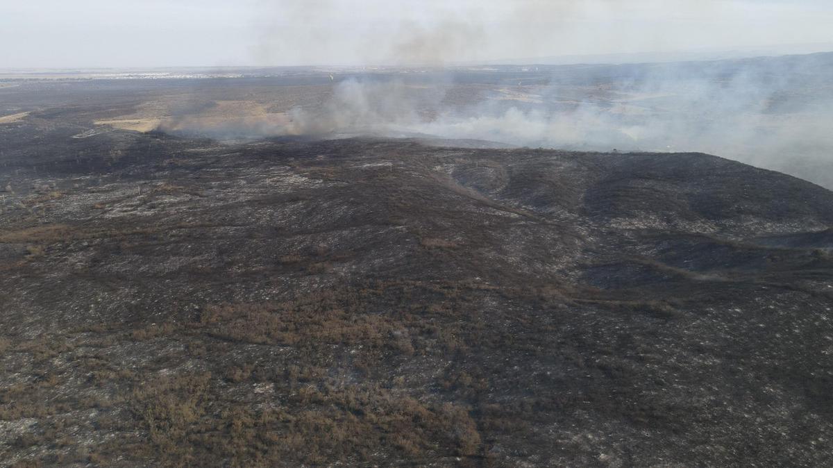 FOTO: Las llamas arrasaron en La Calera (Foto: Daniel Cáceres/Cadena 3)