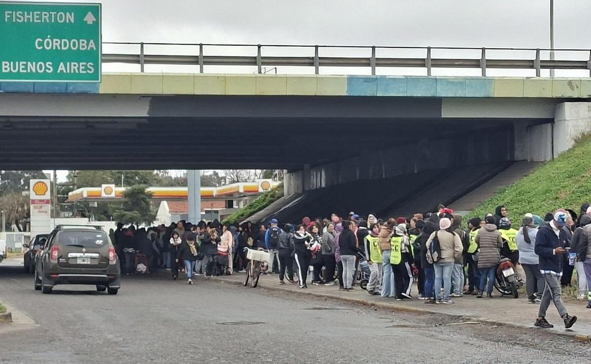 Protestas en los accesos a la ciudad de Rosario.