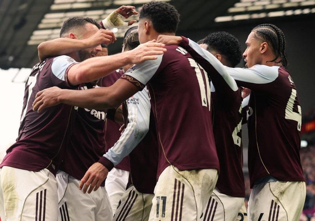 El festejo del Aston Villa. Foto Prensa Aston Villa (NA)