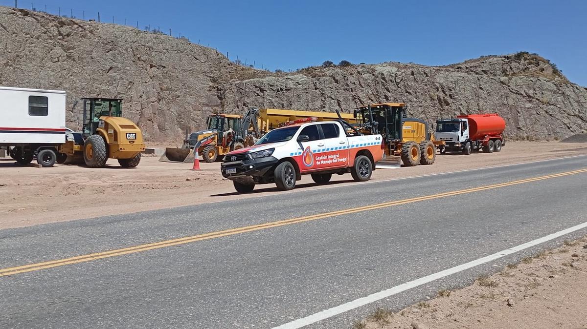 Incendio en la Quebrada del Condorito.