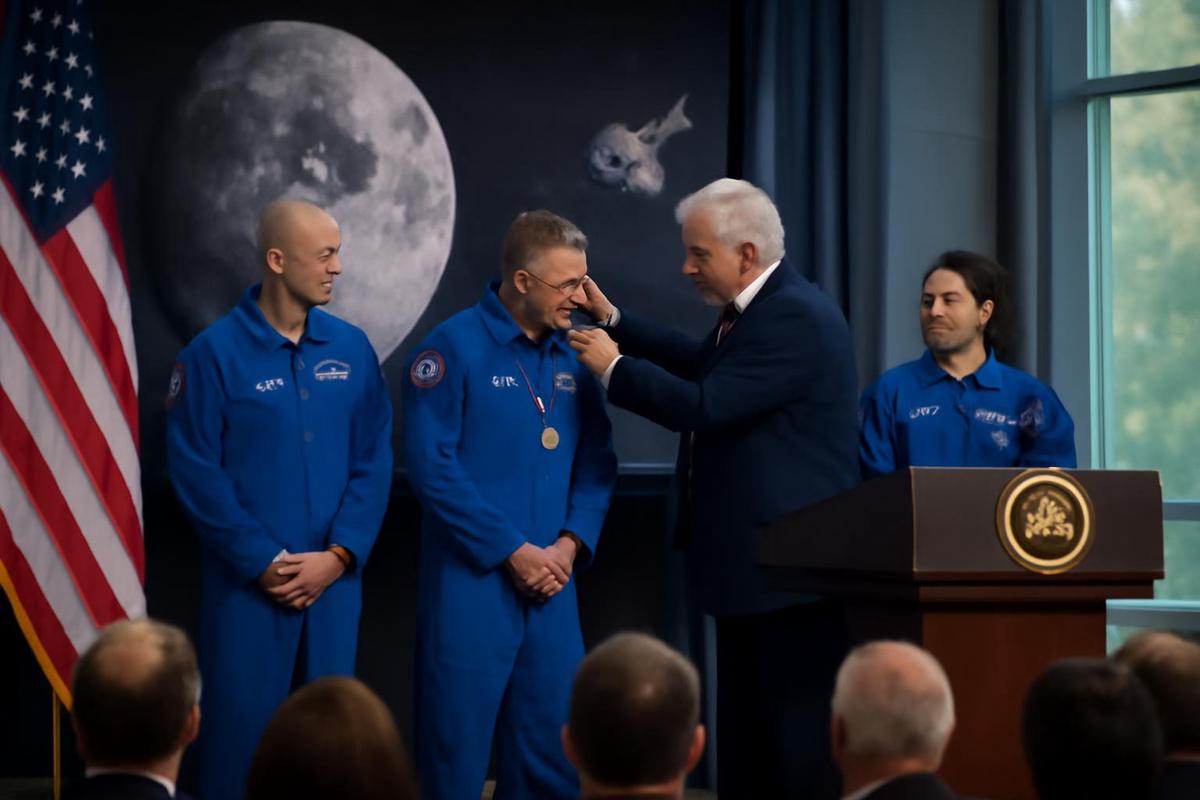 Astronautas de Artemis II con Trump en la Casa Blanca