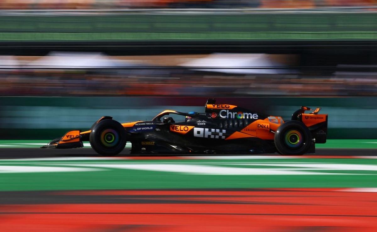 FOTO: Piastri delante de su compañero Norris de McLaren en la FP3 mexicana