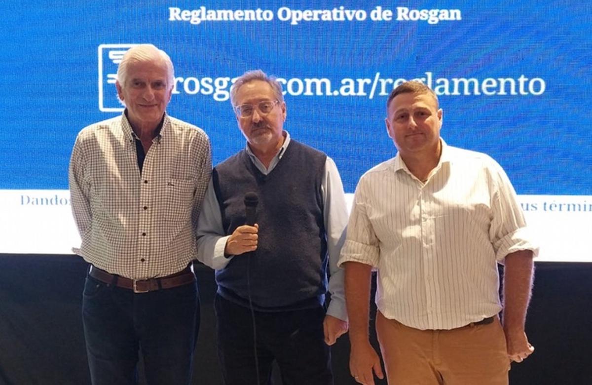 Ricardo Argenti (SRSF), Raúl Milano (ROSGAN) y Emanuel Pietrobón (CGL)