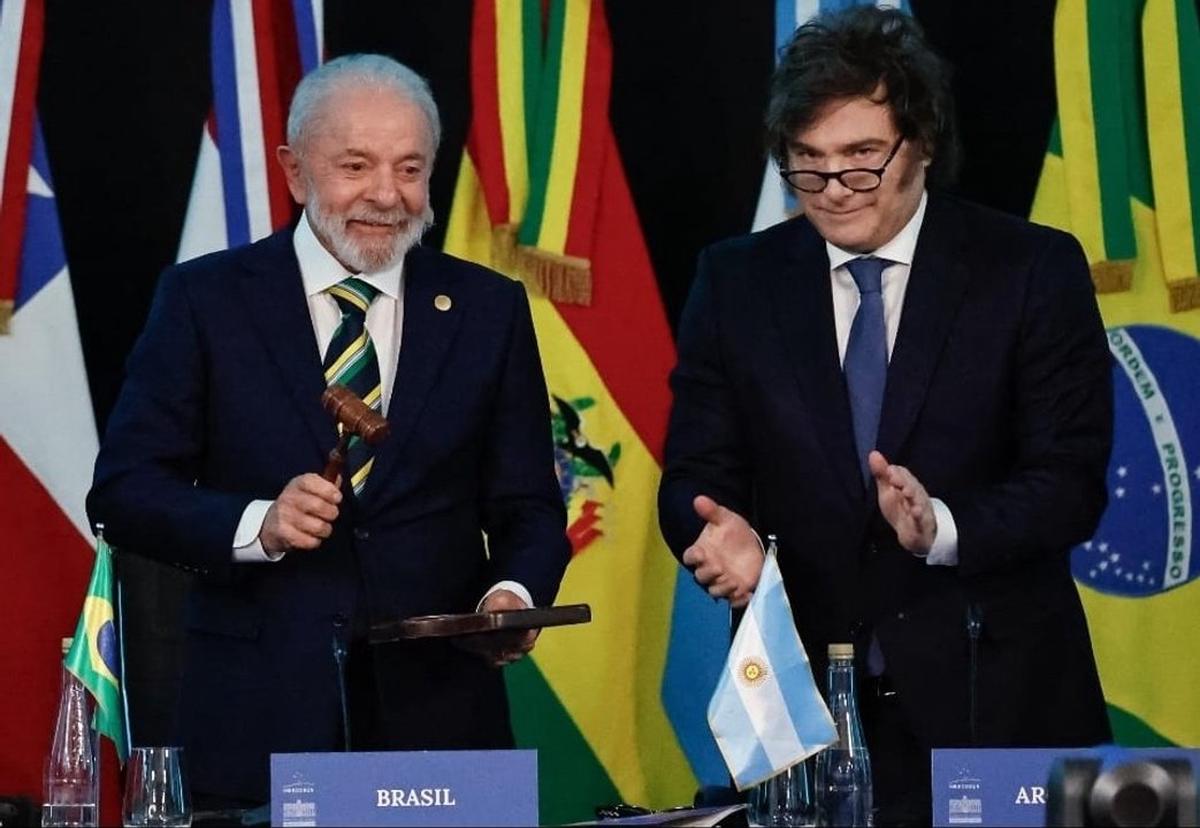 Luiz Inácio Lula da Silva, asumiendo la presidencia pro tempore de Brasil, en el Mercosur.