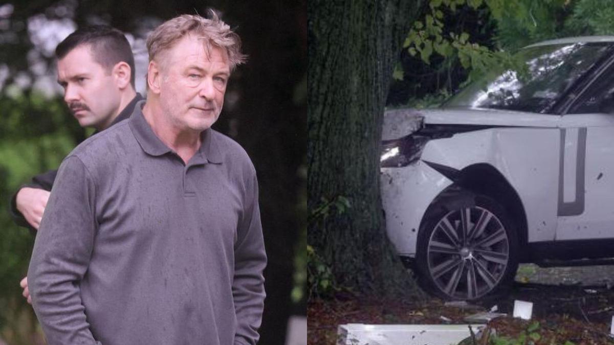 Polémica con Alec Baldwin: chocó su Range Rover contra un árbol en Los Hamptons